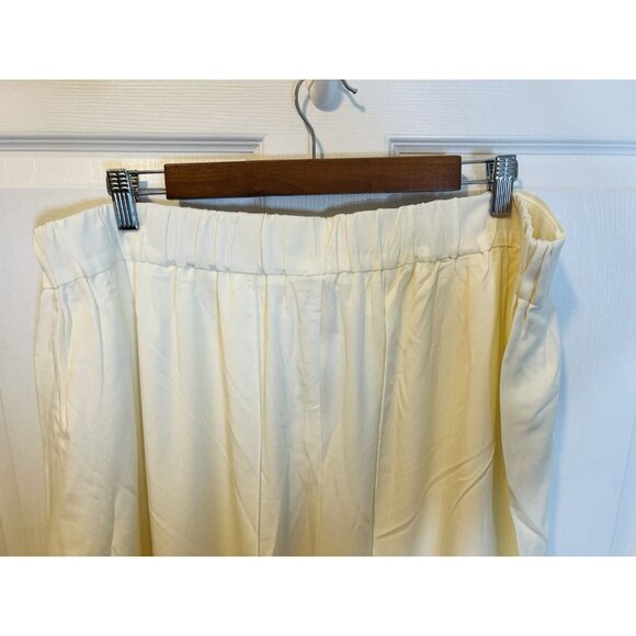 Terea Andrea Pitter Shay Wide Leg Layered Tie Pants 2X Ivory Resort Flowy NWT - Picture 7 of 12